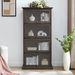 Glass Display Cabinet 4 Tier Glass Display Cabinet Storage Curio Cabinet With Flip Up Glass Doors, Collectors Showcase Toy Figure Organizers Rack, Bookcase For Living Room BRO_maomaolike.com