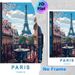 Paris Eiffel Tower Themed Painting Poster, Vibrant Stylized Parisian Balcony Scene With Cherry Blossoms Poster, Elegant Urban Decor Idea For Living_maomaolike.com