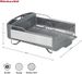 KitchenAid Large Capacity Full Size Rust Resistant Dish Rack With Angled Drain Board And Removable Flatware Caddy, Light Grey_maomaolike.com