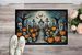 Calaveras Sugar Skulls Spooky Halloween Doormat Front Door Mat Indoor Outdoor Rugs For Entryway, Non Slip Washable Low Pile, 24H X 36W_maomaolike.com
