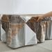 Gray Brown Worn Single Piece Elastic Pleated Bed Apron Hotel Linen Bedside Skirt_maomaolike.com