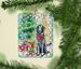 Scottish Deerhound Christmas Porcelain Ornament Christmas Tree Hanging Decorations For Home Christmas Holiday, Rectangle, Gift, Multicolor_maomaolike.com