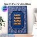Paisley Themed Typography Painting Poster, Rich Blue Ethnic Pattern With Bold Orange Text Poster, Distinct Cultural Decor Ideal For Living Room_maomaolike.com