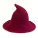 Unisex Halloween hat conventional wizard hat folding knit hat spire witch hat_maomaolike.com