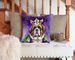Saint Bernard King Of Mardi Gras Throw Pillow Machine Washable, Indoor Outdoor Decorative Pillow For Couch, Bed Or Patio, 14Hx14W_maomaolike.com