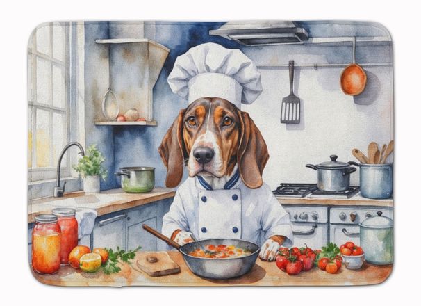 American English Coonhound The Chef Memory Foam Kitchen Mat Machine Washable Anti-Fatigue Mat Cushion Comfort Bath Mat Or Kitchen Rug_maomaolike.com