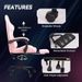 Gaming Chair With LED Light Control, Adjustable Backrest And Seat Height Swivel Recliner, Racing Style Ergonomic Office Computer Video Game Chair With Footrest And Lumbar Support._maomaolike.com