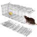 Foldable Rat Trap Cage Humane Live Rodent Trap Cage Galvanized Iron Mice Mouse Control Bait Catch With Detachable L Shaped Rod_maomaolike.com