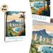 Honolulu Hawaii Coastal City Painting Poster, Vibrant Stylized Tropical Coastal Cityscape Poster, Infuses Calm Tropical Ambiance, Suitable For Home_maomaolike.com