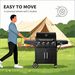 52" Barbecue Grill With Wheels 4+1 Burner Liquid Propane Gas Grill_maomaolike.com