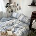 Wholesale INS Japanese Simple Pure Jacquard Four-Piece Bohemian Style Full Yarn-Dyed Washed Cotton 4-Piece Set_maomaolike.com