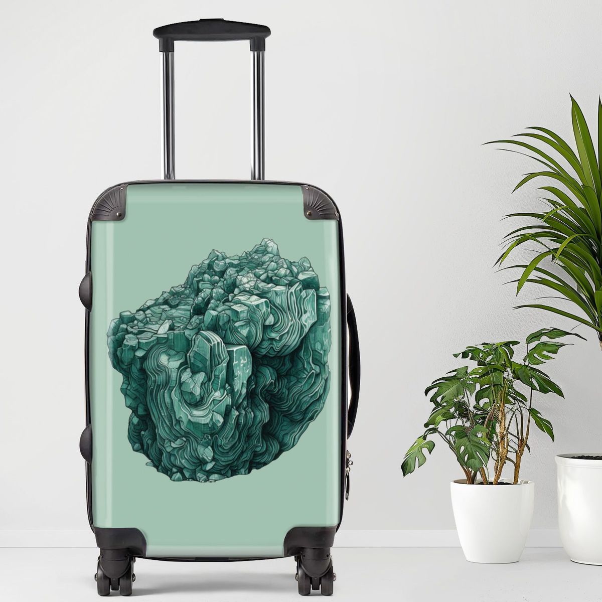 Crystal Luggage, 20/24/28 Inch Luggage, Carry-On, Custom Luggage, Luggage Set, Suitcase, Travel, Vacation, Cabin Suitcase, Custom Suitcase, Personalized Luggage_maomaolike.com