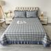 Korean Foreign Trade Double-Sided Washed Three-Piece Set Four Seasons Tatami Bed Sheet Summer Quilted Bedspread Kang Cover_maomaolike.com