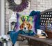 English Foxhound King Of Mardi Gras Throw Pillow Machine Washable, Indoor Outdoor Decorative Pillow For Couch, Bed Or Patio, 18Hx18W_maomaolike.com