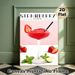 Strawberry Daiquiri Painting Poster, Bright & Vivid Cocktail Art Poster, Appealing Drink-themed Decor Suitable For Bars, Dining Areas And Home_maomaolike.com
