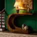 Console Table, C-Shaped Modern Accent Table Hallway Table_maomaolike.com