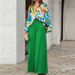 Women's New Fashion Suit Large Size Women's Lapel Shirt Printed High Waist Wide Leg Pants Two-piece Set_maomaolike.com