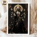 Goddess Kali Painting Poster, Dark-toned Ornate Hindu Deity Poster, Exquisite Detailed Traditional Design, Ideal For Home Shrine And Spiritual_maomaolike.com