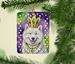 Samoyed King Of Mardi Gras Porcelain Ornament Christmas Tree Hanging Decorations For Home Christmas Holiday, Rectangle, Gift, Multicolor_maomaolike.com