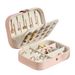 Portable Jewelry Box Jewelry Organizer Display Travel Jewelry Case Boxes Button Leather Storage Zipper Jewelers Joyero_maomaolike.com