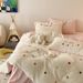 Winter Warm Sheep Thickened Four-Piece Set Ins Colorful Polka Dot Milk Wool Soft Comfortable Duvet Cover Bed Sheet_maomaolike.com