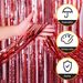 12 Pack Gold Foil Tassel Backdrop Curtains, Tinsel Streamers Birthday Party Decoration, Graduation Tassel Backdrop, Baby Shower, Gender Reveal, Disco Party_maomaolike.com