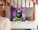 Schipperke King Of Mardi Gras Throw Pillow Machine Washable, Indoor Outdoor Decorative Pillow For Couch, Bed Or Patio, 14Hx14W_maomaolike.com