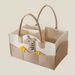 Baby Mommy Bedside Cartoon Large Capacity Felt Storage Basket Side Diaper Bag_maomaolike.com