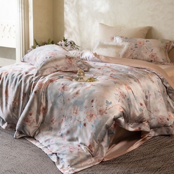 French Country Style High Precision Yarn-Dyed Jacquard Tencel Cotton Four-Piece Set Soft Skin-Friendly Breathable Bedding Home Tex_maomaolike.com