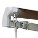Outsunny 8' X 7' Patio Retractable Awning, Manual Exterior Sun Shade Deck Window Cover, Brown_maomaolike.com