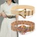 HOT Adjustable Buckle Waist Women Elastic Plastic Weave Braided Belt Wholesale_maomaolike.com