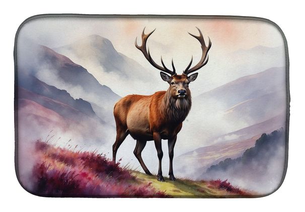Highland Red Deer Dish Drying Mat Absorbent Dish Drying Mat Pad For Kitchen Counter Dish Drainer Mat For Countertop, 14 X 21", Multicolor_maomaolike.com