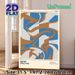 Retro Abstract Geometric Painting Poster, Vintage Curvy & Blocky Graphic Poster, Timeless Artistic Design Brings Retro Vibe, Suitable For Living Room_maomaolike.com