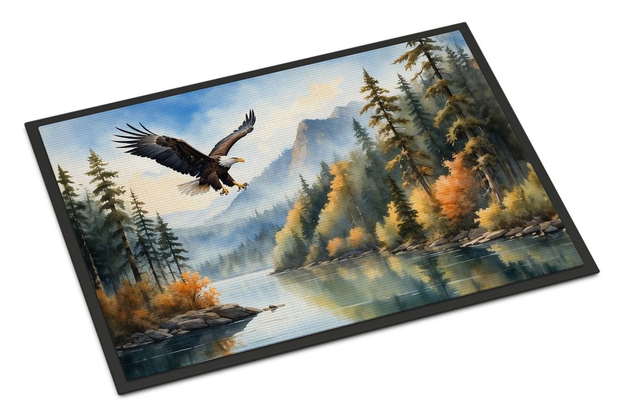 Eagle In Flight Doormat Front Door Mat Indoor Outdoor Rugs For Entryway, Non Slip Washable Low Pile, 24H X 36W_maomaolike.com