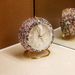 Light luxury silent alarm clock for students wake-up device Advanced sense diamond-encrusted desktop clock home high appearance level bedroom set_maomaolike.com