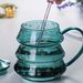 Christmas Cup, Christmas Tree Glass Cup, Heatproof Glass Cup, Insulated Double-Walled Christmas Star Wish Cup With Lid_maomaolike.com