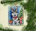 Siberian Husky Christmas Reindeer Porcelain Ornament Christmas Tree Hanging Decorations For Home Christmas Holiday, Rectangle, Gift, Multicolor_maomaolike.com