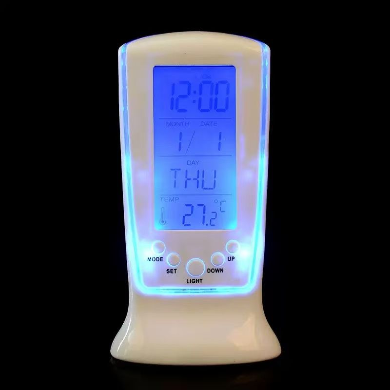 Electronic Alarm Clock With Music And Temperature Display, A Lazy Person's Alarm Clock, Multi-functional LED Alarm Clock With Night Light, A Gift_maomaolike.com