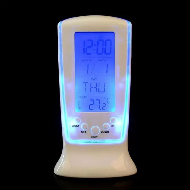 Electronic Alarm Clock With Music And Temperature Display, A Lazy Person's Alarm Clock, Multi-functional LED Alarm Clock With Night Light, A Gift_maomaolike.com