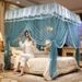 Three-Door Palace Mosquito Net Double Layer Princess Style Floor Stand 1.5m/1.8m 2m Encrypted Thickened Bed Canopy_maomaolike.com