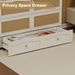 Wood Queen Cabinet Murpgy Bed With Storage Drawers For Guest Room,Hideaway Bed With White Rattan Design,Foldaway Bed Cabinet_maomaolike.com