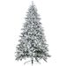8ft Snow Flocked Artificial Christmas Tree With 2003 Tips, Foldable Metal Stand, Easy Assembly, Hinged Xmas Tree For Home, Office, Holiday, Green_maomaolike.com