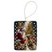 Cairn Terrier And Santa Claus Porcelain Ornament Christmas Tree Hanging Decorations For Home Christmas Holiday, Rectangle, Gift, Multicolor_maomaolike.com