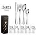 Stainless Steel Western Tableware 16/24 Pieces Of Table Knife Fork And Tea Spoon Set_maomaolike.com