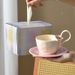 Handmade 3D Ceramic Coffee Cup And Plate Set_maomaolike.com