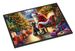 Portuguese Water Dog And Santa Claus Doormat Front Door Mat Indoor Outdoor Rugs For Entryway, Non Slip Washable Low Pile, 24H X 36W_maomaolike.com