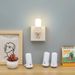 LED Light White EU /USPush Button Switch Wall Socket Bedroom Bedside Lamp Baby Room Corridor Home Decor Night Lights_maomaolike.com