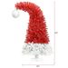 6 Ft Hinged Fraser Fir Artificial Fir Bent Top Christmas Tree, Bendable Santa Hat Style Christmas Tree Holiday Decoration W/1,250 Lush Branch Tips, 300 LED Lights_maomaolike.com
