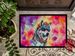 Hippie Animal Wolf Doormat Front Door Mat Indoor Outdoor Rugs For Entryway, Non Slip Washable Low Pile, 24H X 36W_maomaolike.com