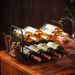 Home wine glass rack wine cabinet wine rack ornaments wine decoration inverted wine bottle rack light luxury high end wine rack_maomaolike.com